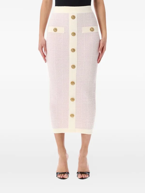 Tweed Long Skirt - Balmain