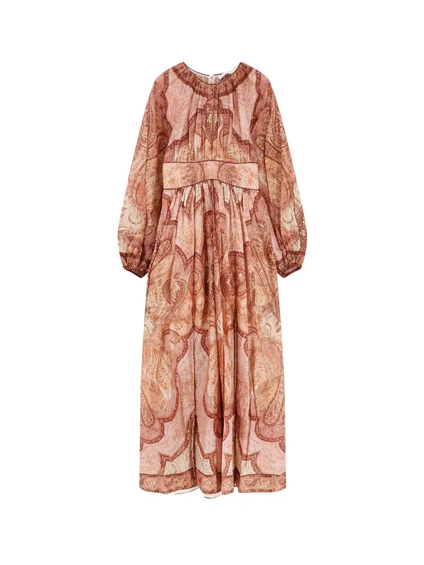 Cotton And Silk Blend Wanderlust Long Dress - Zimmermann