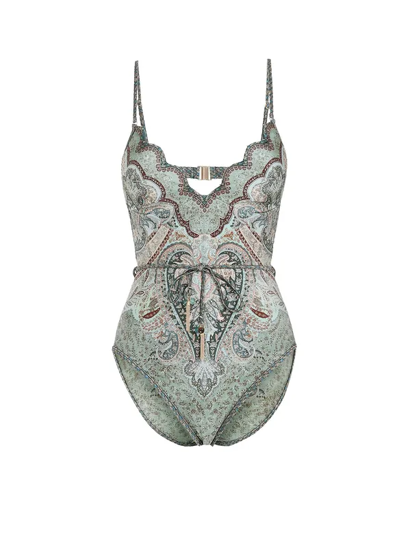 Wanderlust Scallop One-Piece Swimsuit
