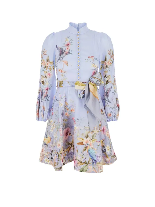 Rebellion Linen Mini Dress - Zimmermann
