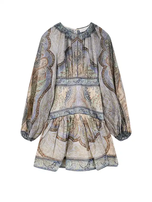 Wanderlust Cotton And Silk Mini Dress - Zimmermann