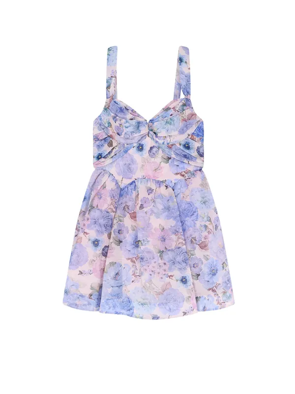 Rebellion Drape Linen And Silk Mini Dress - Zimmermann