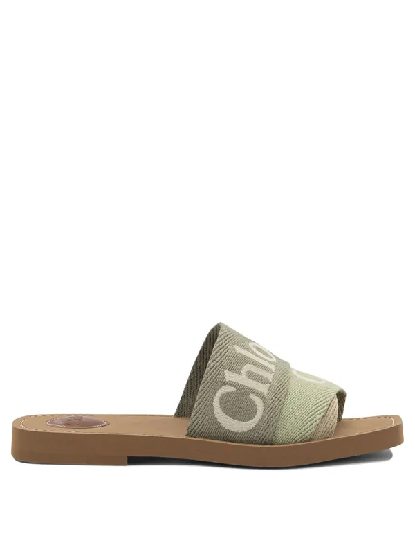 Woody Sandals Green - Chloé