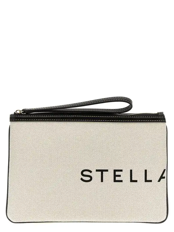 Logo Bag Clutch Beige - Stella McCartney