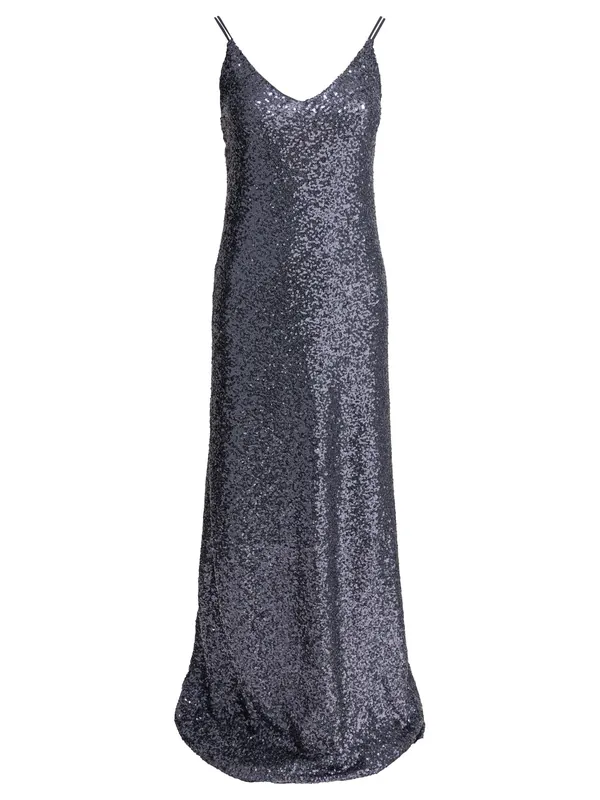 Long Sequined Dress Dresses Grey - Semper