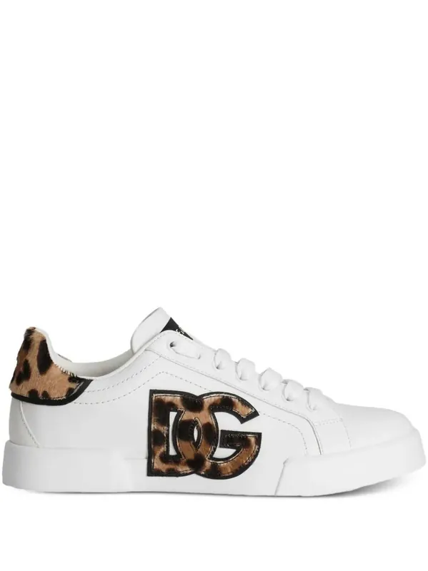 Sneakers With Logo Appliqué - Dolce & Gabbana
