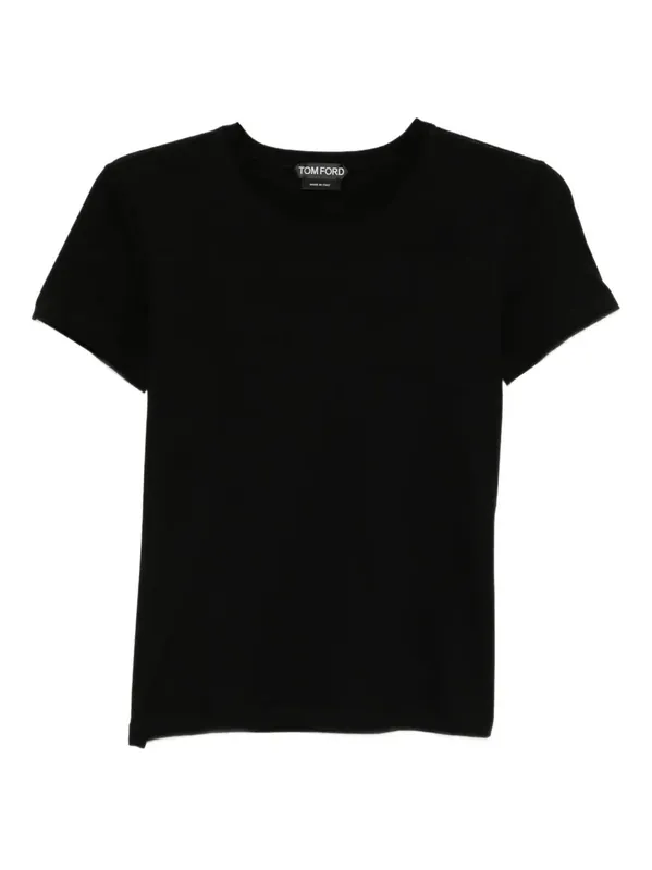 Cotton T-Shirt With Tf Logo Embroidery