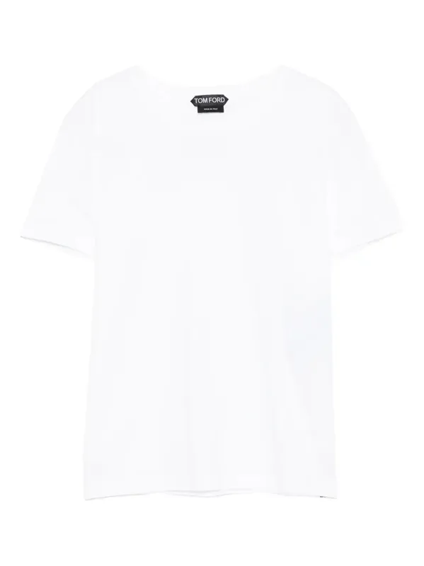 Cotton T-Shirt With Tf Logo Embroidery