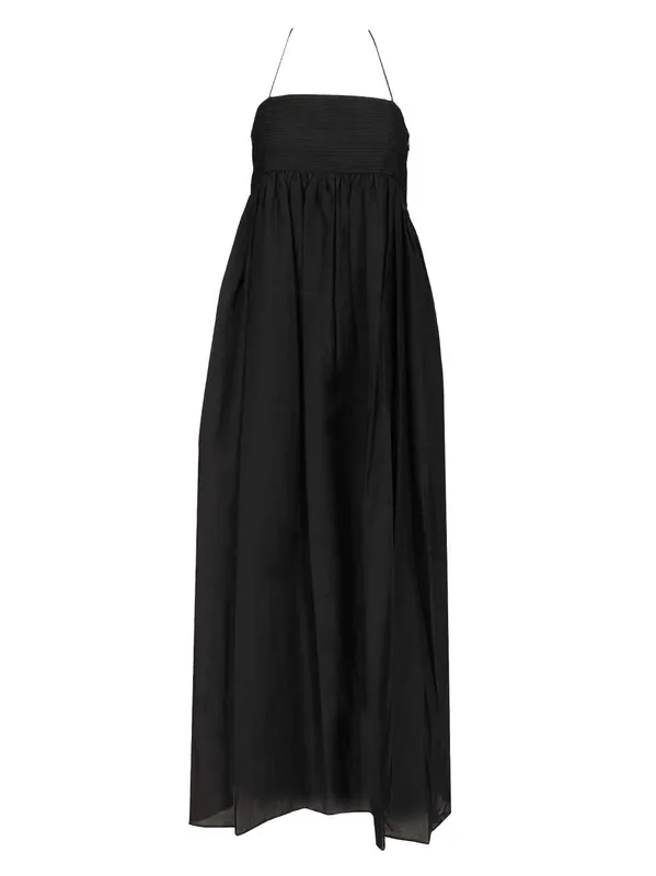 Empire Pintuck Dresses Black - Matteau