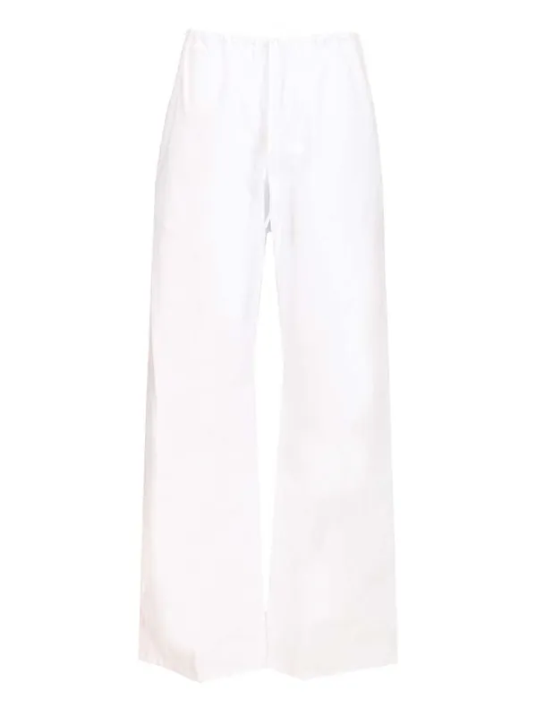 Organic Cotton Trousers White - Matteau