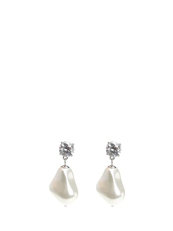 Pearl Earrings Jewelry White - Self-Portrait