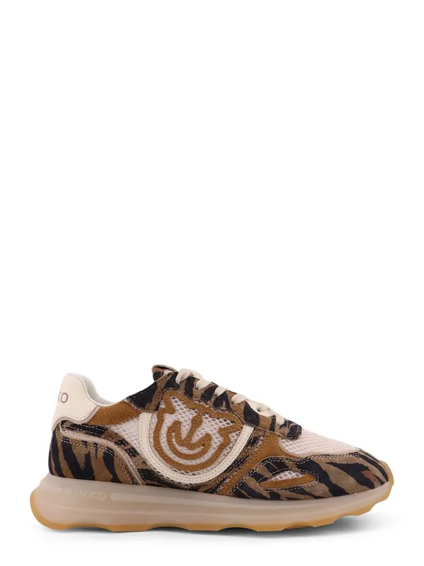Zoe Suede Sneakers With Mesh Inserts - Pinko