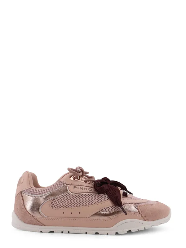Yulia Mesh Sneakers With Suede Inserts - Pinko