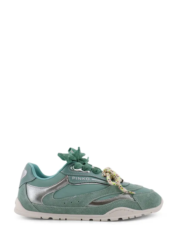 Yulia Suede Sneakers With Nylon Inserts - Pinko