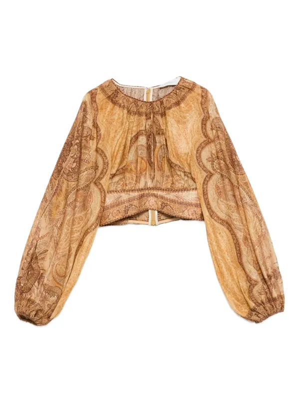 Wanderlust Cotton And Silk Top - Zimmermann