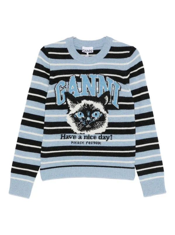 Wool Crewneck Sweater - Ganni