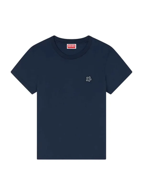 Cotton T-Shirt With "Boke Flower" Embroidery