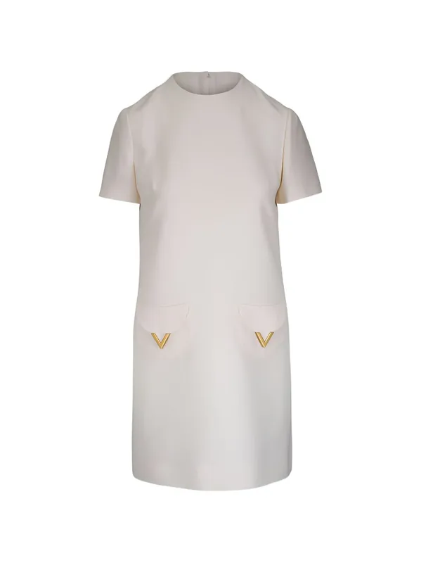 Vlogo Signature Wool And Silk Dress - Valentino Garavani