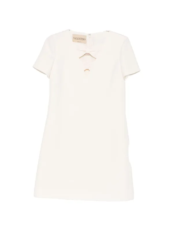 Wool And Silk Blend Short Dress - Valentino Garavani