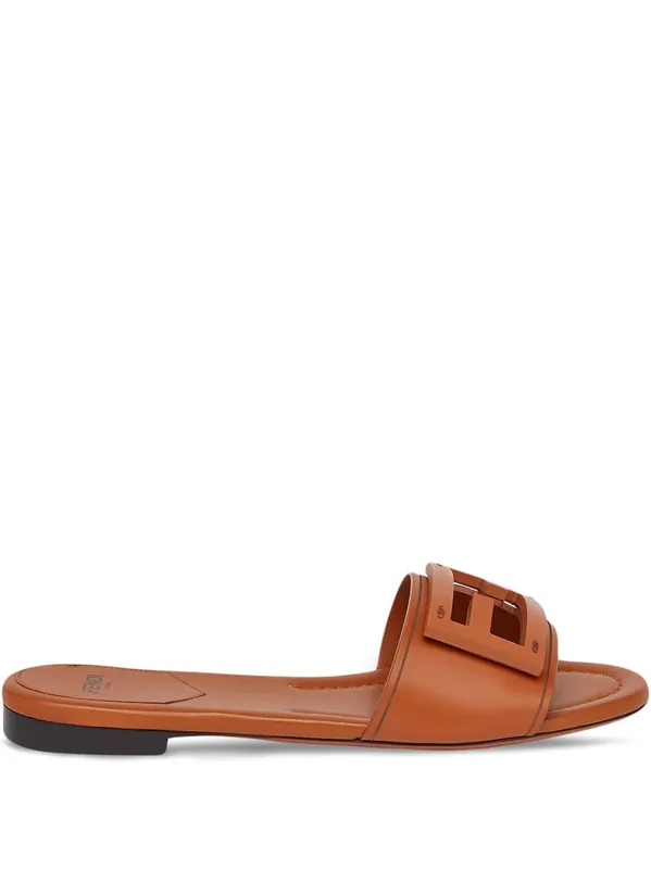 Baguette Leather Slides - Fendi