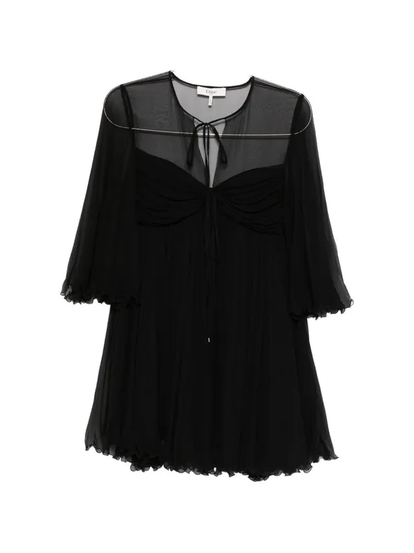 Silk Mini Dress - Chloé