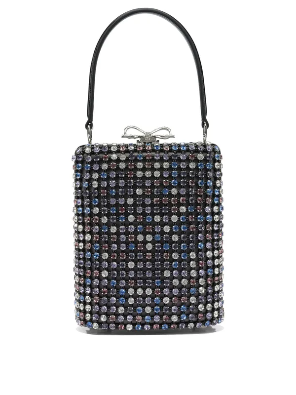 Mini Multi Crystal Handbag Handbags Black - Self-Portrait