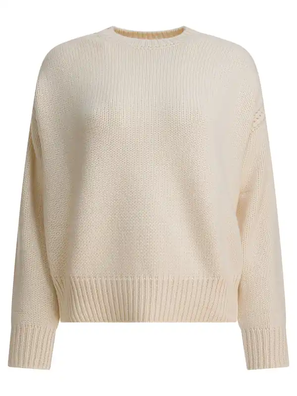 Cashmere Crewneck Sweater Knitwear White - Sa Su Phi
