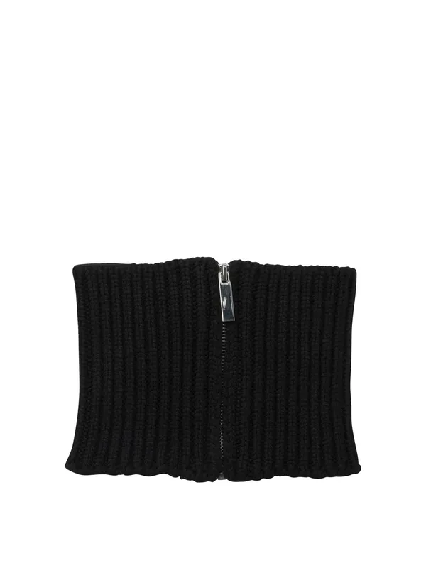 Cashmere Zipper Scarf Sciarpe & Foulard Black - Sa Su Phi