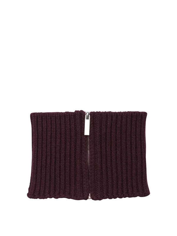 Cashmere Zipper Scarf Sciarpe & Foulard Bordeaux - Sa Su Phi