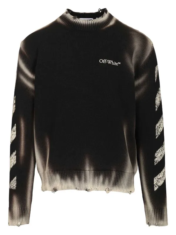 Diag Arr Corrosion Knitwear Black - Off-White