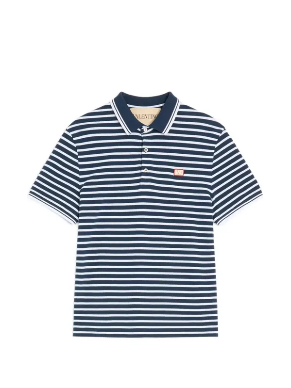 Valentino Cotton PiquÉ Polo With Vlogo Patch - Valentino Garavani