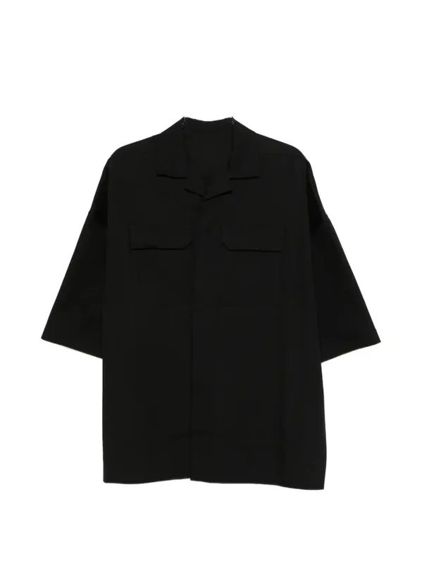 Shirt With Flap Pocket And Camp Collar - Rick Owens
