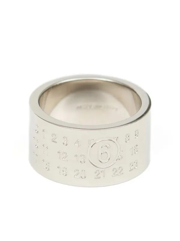 Minimal Ring With 4mm Logo - MM6 Maison Margiela