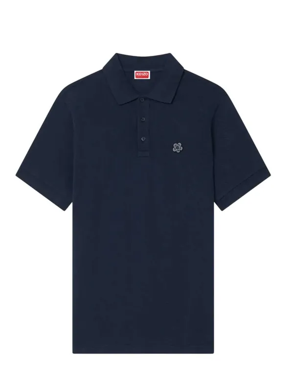 Boke Flower Polo Shirt With Embroidery - Kenzo
