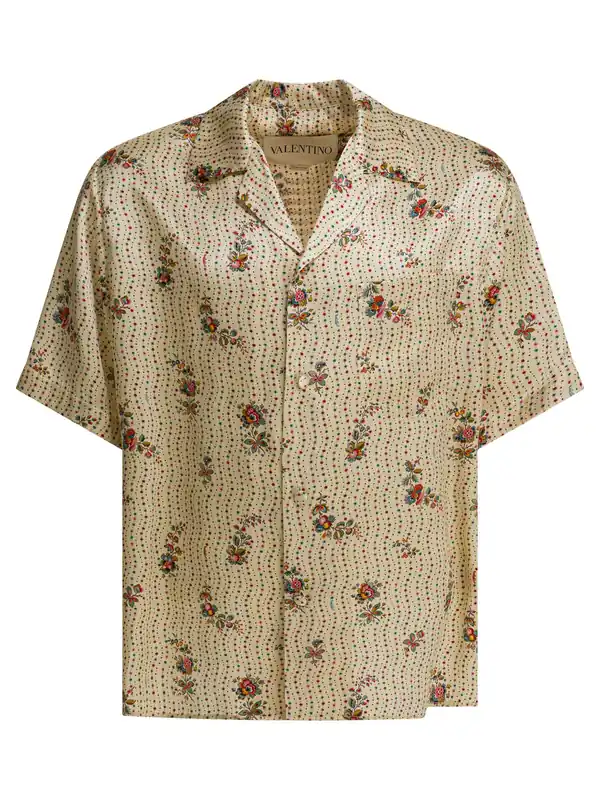 Silk Bowling Shirt Shirts Yellow - Valentino Garavani