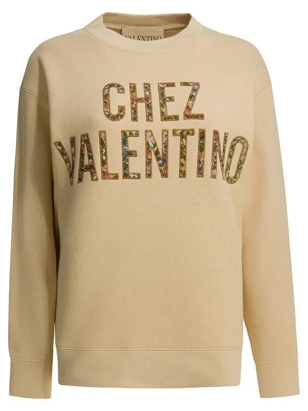 Chez Valentino Sweatshirts Beige - Valentino Garavani