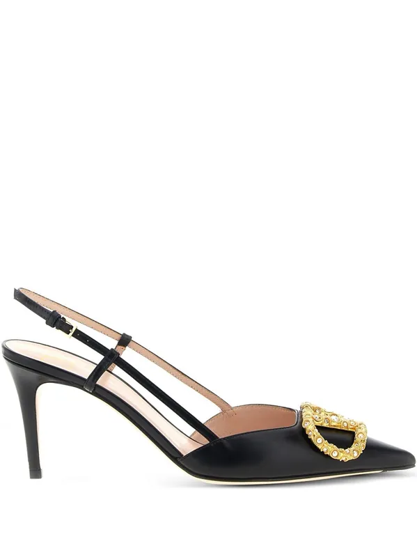 Vlogo Signature Leather Slingback Pumps - Valentino Garavani
