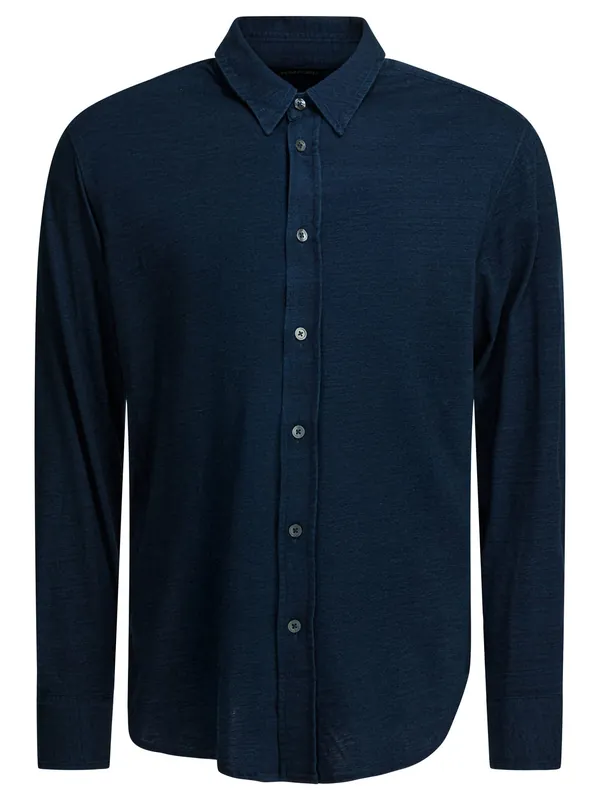 Cotton Shirt Shirts Blue - Tom Ford