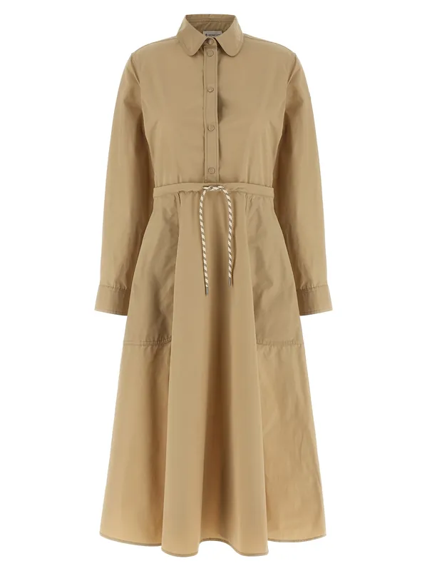 Chemisier Dress Dresses Beige - Moncler
