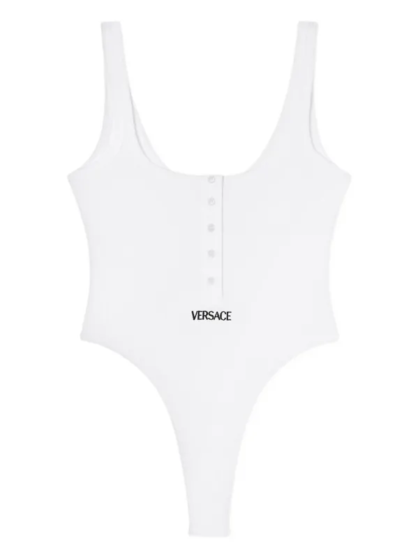 Logo Cotton Bodysuit - Versace