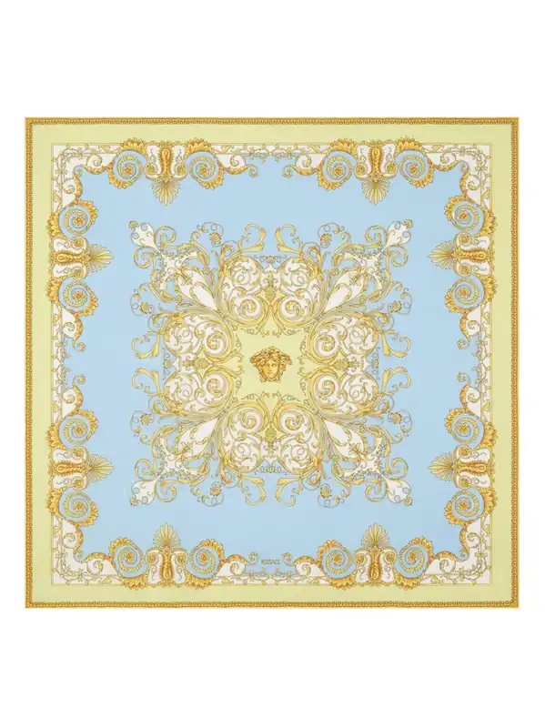 Barocco Print Silk Foulard - Versace