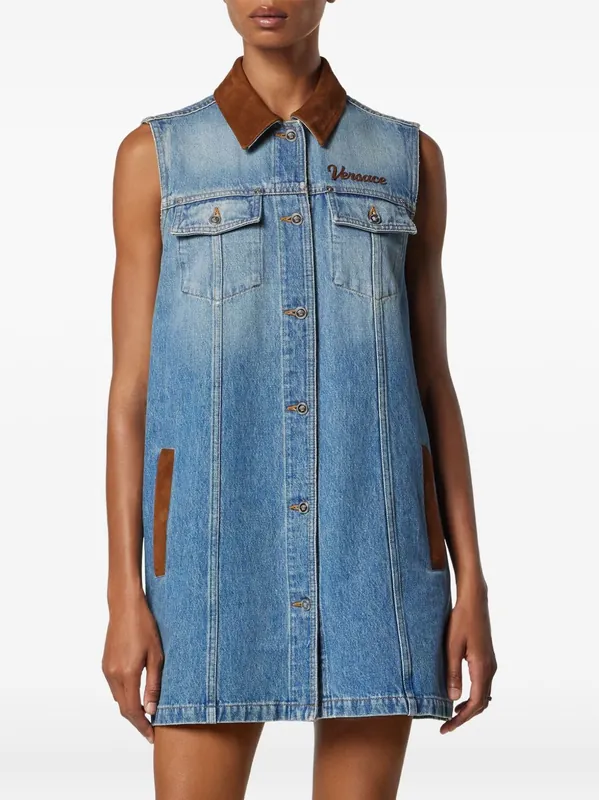 Denm Cotton Dress - Versace