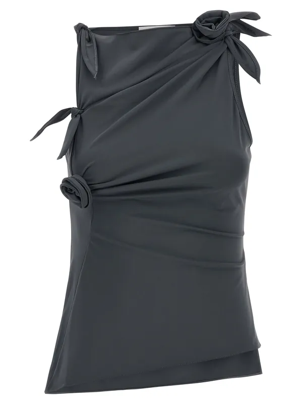 Asymmetric Flower Tops Gray - Coperni