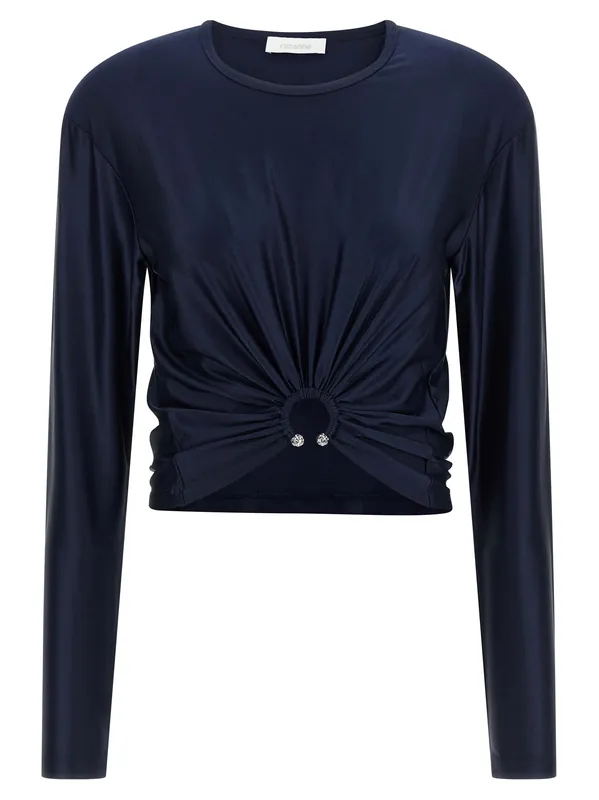 Piercing Detail Tops Blue - Rabanne