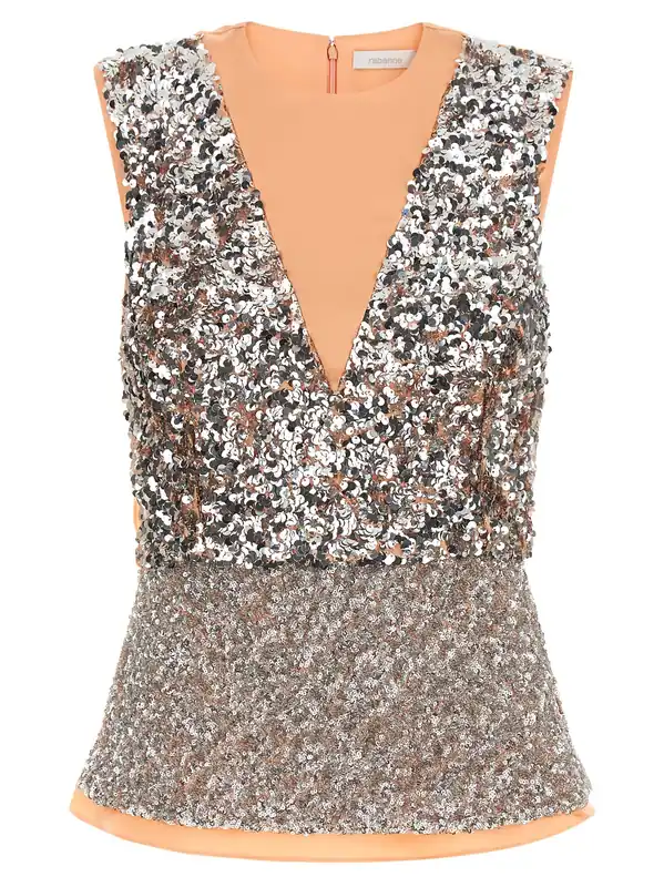 Sequin Top Tops Pink - Rabanne