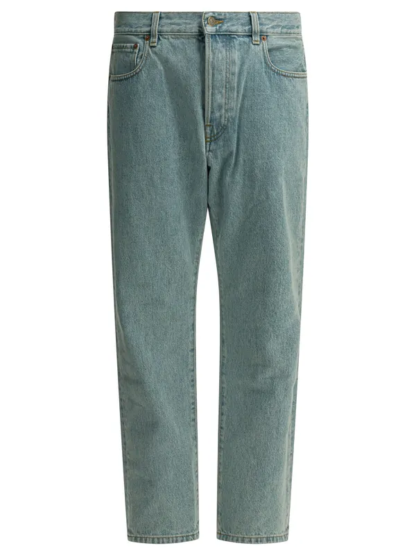 Straight-Leg Jeans Light Blue