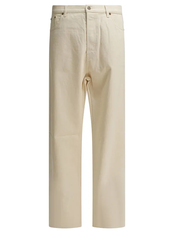 Straight-Leg Jeans White