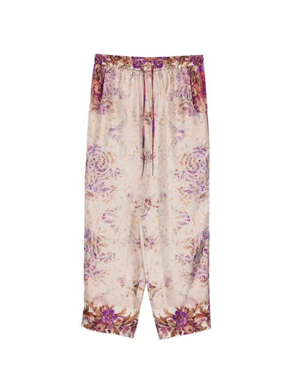 Printed Silk Trousers - Pierre Louis Mascia