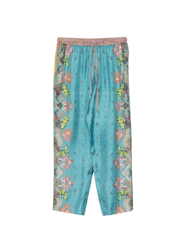 Printed Silk Trousers - Pierre Louis Mascia
