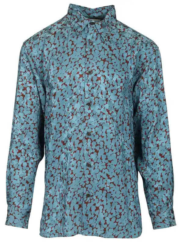 Shiny Satin Shirt Shirts Multicolor - Dries Van Noten